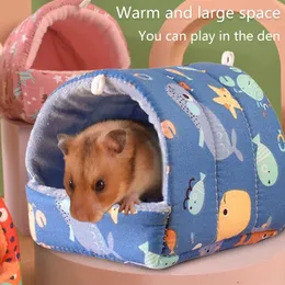 Małe zwierzęta zapasy G6DA ciepłe łóżko zwierzaka zima dom hamak kryjówka jaskiniowa huśtawka do chomika chińska wiewiórka śpiąca gra