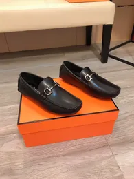 Top Casual Mężczyźni Designer Shoes Slip On High Quality Leather Black Luxury Mens Dress But Prom Wieczorny Ślub Szybki statek