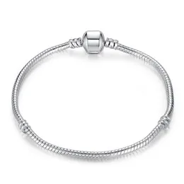 Mode S925 Sterling Silber Überzogene Schlange Kette Armband Fit Charm Perlen Armbänder Frauen DIY Schmuck Machen Zubehör Großhandelspreis