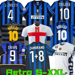 Interfinały Koszulki piłkarskie 2009 2010 MILITO BATISTUTA SNEIJDER ZANETTI 10 11 02 03 08 09 MILAN Retro Pizarro Piłka nożna 1997 1998 97 98 99 Djorkaeff Baggio RONALDO