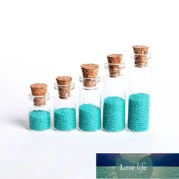 1 sztuk 1 ml / 2 ml Nowe Boże Narodzenie Butelki Życzliwe Małe Puste Wyczyść Cork Szklane Butelki Fiolki Dla DIY Wedding Wedding Home Decoration Gifts