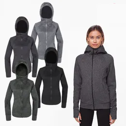 Women Hoodies Sweatshirts Fall/Winter Sports Sweater Hoodie inomhus Fitness Yoga Top Leisure Outdoor Running Hoody Windproof and Warm Hooded Cardigan Jacket