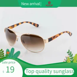 Designer Aviator Sunglasses Women High Quality Mens Sun Glasses Sport Oversized Shades 63mm Gafas de sol Metal Frame Glass Lens 3386 with Black or Brown Case