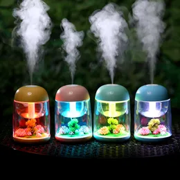 New Arrival 180ml Micro Landscape Humidifier Night Light Ultrasonic USB Humidifiers Mist Maker Mini Air Purifier Office Decorations