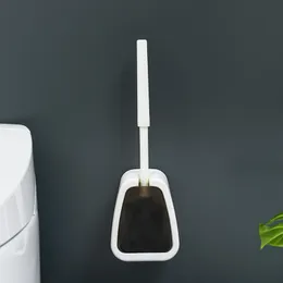 화장실 브러시 홀더 흰색 브러시 홀더 접착 욕실 액세서리 창의적 벽 장착 클린