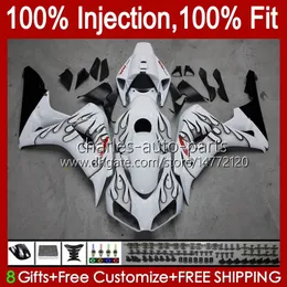 100% Fit Wtryskiwanie formy dla Honda Body CBR 1000 RR CC 1000RR 1000CC Black Flames 06-07 Bodywork 59NO.11 CBR1000 RR CBR1000RR 06 07 CBR1000-RR 2006 2007 OEM Zestaw do błonnika