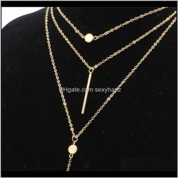 Cokers Collane Pendants Dlenge Delivery 2021 Idealway Fashion Multi-Stiyer Chain Gold Gold Estate Gold Charms Collana per girocollo per donne je