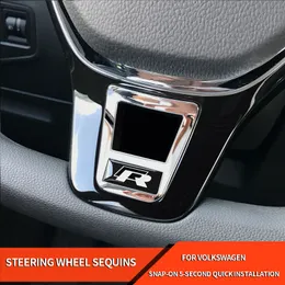 Car Steering Wheel Trim R Line Emblem Sticker For Golf 7 7.5 Mk7 Arteon for Tiguan Passat B8 Magotan Lavida Passat Accessories