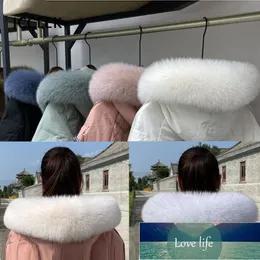 100% Natural Real Fur Collars Women's Down Coat Hat Hood Trim Fur Collar Female Warm Fur Straight Scarves Shawl Big Size Factory price expert design Quality Latest Style