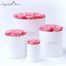 Prezenty dla kobiet prawdziwe konserwowane róża wieczne kwiat uścisku wiadra pudełko prezent nieśmiertelne Rose urodziny walentynki Prezent dla dziewczyn/mamy/córki