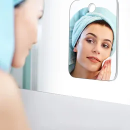 Obrännbar bärbar resa spegel anti dimma dusch badrum fogless gratis tvättrum rakning andra gåvor ögonbryn verktyg stencils
