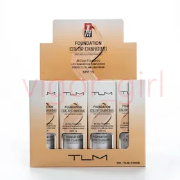 TLM Foundation The temperature-changing complexion Liquid Face Makeup Girl Beauty Waterproof Foundations Epacket Ship