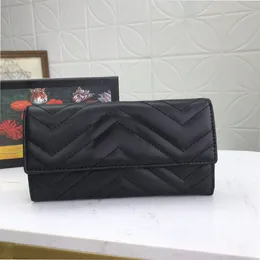 オリジナルのhihg luxurys財布デザイナーレディースファッションカード財布ヒューマノイドカード財布スロット19cmの長さの革の財布マーモントマルチ両方レディフリップ