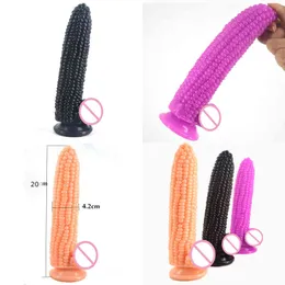 NXY Dildos Faak-Vibrador Con Ventosa Grande Para Mujer Pene Postizo de Maz Juguetes Superficie Partculas Vagina 220111