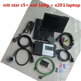 أداة التشخيص التلقائي MB Star C5 SD 5 Connect Compact 360GB SSD V2023.09 مع X201T Tablet (4G ، I7) مجموعة كاملة