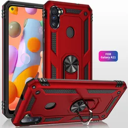 For Samsung Galaxy A10 A20 Cases With Finger Magnetic Ring Holder Shockproof Armor Kickstand Cover A10S A20S A30S A01 A11 A21 Phone Case