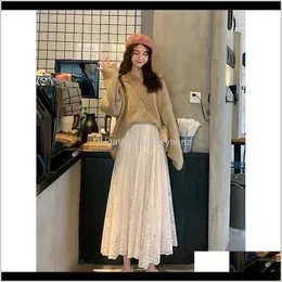 Skirts Clothing Apparel Drop Delivery 2021 Werueruyu Spring And Summer Womens Waist Gauze Lace Skirt Thin A Al Qyljzc Qwykg