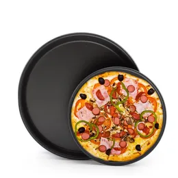 Pizza Pan Kök Bakeware Rundmönster Djup Skål Tray Metal Alloy Non-stick Baking Pastry Tool Köksartiklar 8/9 / 10inch