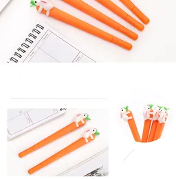 200pcs Gel Pens 1PCS Lovely Creative Cartoon Carrot For Kids Novelty Gift Korean Stationery Office School Supplies