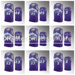 2020 Utahjazzmän Mike Conley 90s Purple Basket Jersey Donovan Mitchell Rudy Gobert Bojan Bogdanovic Clarkson Miye Oni Mudiay