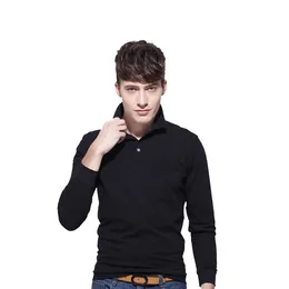 프랑스 브랜드 악어 셔츠 셔츠 스프링 가을 사업 레저 면화 느슨한 자수 남자 긴 소매 티셔츠
