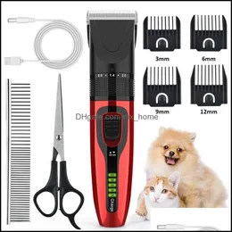 Materiały eksploatacyjne Strona główna Gardenprofessional Pet Grooming Salon Elektryczny zestaw maszynki do strzyżenia Bezprzewodowy akumulator Pies R9Jc Drop Delivery