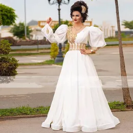 Kvällsklänningar traditionella kosovo vestidos formales arabiska scoop långa ärmar applikation prom party klänningar mantel de soiree