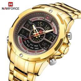 Часы Naviforce для мужчин Лучшие роскошные бренд бизнес кварцевые мужские часы Нержавеющая сталь водонепроницаемый наручные часы Relogio Masculino 210804
