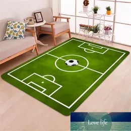 Modern mattan 3d fotbollsarea mattor flanell rug minne skum matta pojkar barn leka crawl matta stora mattor för hem vardagsrum filt fabrik pris expert design