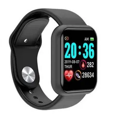 Women Men Smart Watches Waterproof Watch For Android IOS Electronics Clock Fitness Tracker Real Heart Rate Silicone Strap Smartwatch DHL