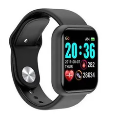 Women Men Smart Watches Waterproof Watch For Android IOS Electronics Clock Fitness Tracker Real Heart Rate Silicone Strap Smartwatch DHL