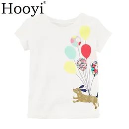 Balloon Dog Neonata T-shirt per bambini T-shirt per neonato T-shirt per bambina Camicetta bianca per bambini 100% cotone 6-24 mesi Jersey 210413