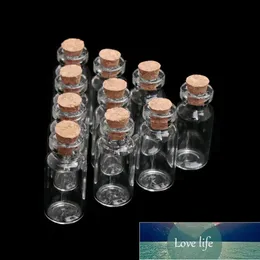 10Pcs 1ml-20ml Small Christmas Wish Bottles Clear Glass Jars DIY Containers Holiday Wedding Home Decoration Christmas Gifts