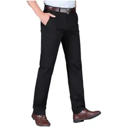 Pantalones de Negocios Para Hombre, Rectos Algodón, Holgados, informales, A LA MODA, Talla Grande, 2021 Algodón Mäns byxor