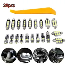 20 st White Car Interior LED Light Kit Nej Fellästlampa Front Dome Light för Mercedes / Benz C Class W204 2008-2015