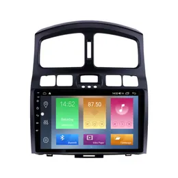 Touch Screen Car DVD Head Unit Player GPS-navigering 9 tum HD för Hyundai Classic Santa Fe 2005-2015 AUX MP3 stereo