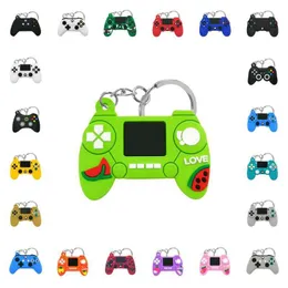 20PCS PVC chains creative fun Game Handle ring cute cartoon game controllers holder men women car keys pendants