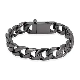 Cremation Bracelet for Ashes Stainless Steel Black Link Chain Memorial Human Pets Urn Bangle Men's Charm Jewelry Q0720