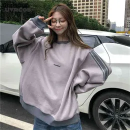 Hoodies Thick Plus Velvet Student Style Streetwear Harajuku Stylish Leisure Chic Trendy Women Sweatshirt 210712