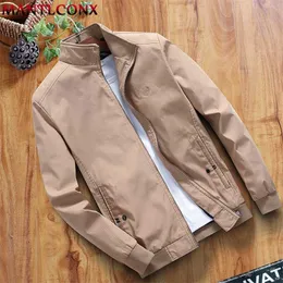 Mantlconx осень зима хлопковая куртка мужская повседневная одежда из ношения воротник молнии пальто мужской верхней одежды марки 211217