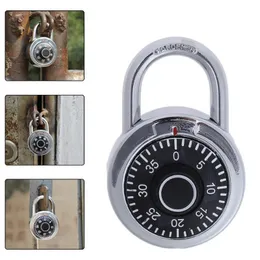 Zinc alloy precision lock Hardened Steel Shackle Dial Combination Luggage Locker turntable passwords padlock gym closet safe disc password locks Anti-Theft