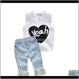 2021 Desigers Girls Outfits Summer Toddler Shortsleeved Tshirt Set 2 Pcs Kids Mtp46 Clothing 4Ksjc