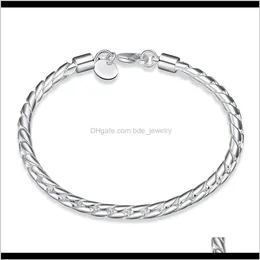 LINK BRACELETS JOENS DE JOONTES925 CHARM SIERRO TWISTED ROPE 8 polegadas moda estilo neutro de 100 % Chain de alta qualidade Bracelet DFF0796 Drop Delivery
