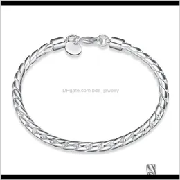 LINK BRACELETS JOENS DE JOONTES925 CHARM SIERRO TWISTED ROPE 8 polegadas moda estilo neutro de 100 % Chain de alta qualidade Bracelet DFF0796 Drop Delivery