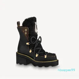 2021 ankle boots Women Fashion Martin Boots Designer Wool Winter Leather Boots Top Quality With box Size EUR 35-42 302