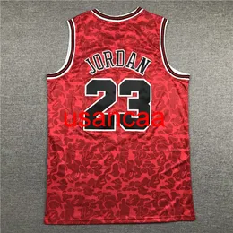 Мужской вышитый 23# Michael 2020 Season Season Red Main Basketball Jersey S M L XL XXL