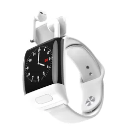 Ultra Smart Watch с TWS TWS True Wireless BT 5.0 Музыка для наушников наушники для наушника Bluetooth Гарнитура экг сердечный ритм с кровяным давлением Умные часы WhatsApp Fitness Bracelet