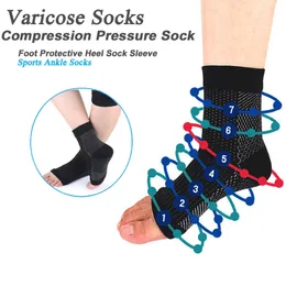 Foot care Varicose Socks Compression Pressure Ankle Sock Protective Heel Sleeve Sports Running Beauty FootCare Tool relief pain of feet