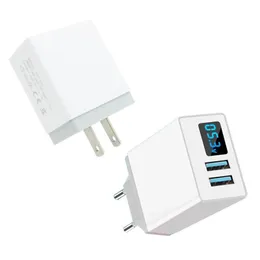 高品質LED 5V / 3.1A 2USBの壁の電話充電器US EUプラグPRO X 11 12 Xiaomin Huawei Mobile Cercelphoneアダプタ