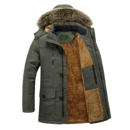 Vinterrockar Män Australien Tjocka Jackor Mens Outwear Windproof Päls krage Tjockta Varma Parkas 6XL Kläder Abrigo Hombre